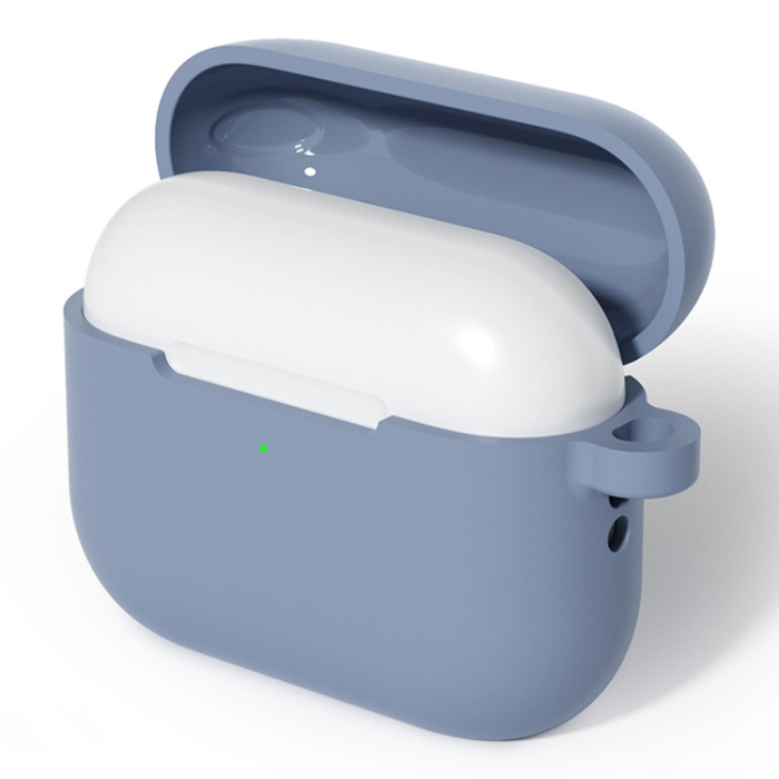 A-One Brand - AirPods Pro 3 Skal Med Carabiner Silikon - Lavendelgrå 