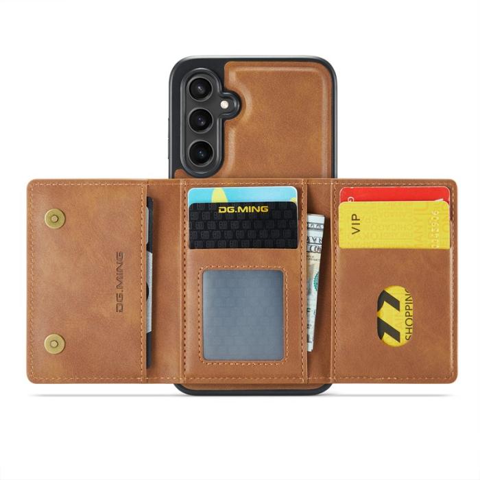 DG.MING - DG.MING M5 Series Mobilskal till Samsung Galaxy S24 FE Konstläder Magnetisk Brun