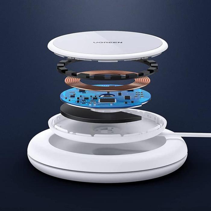 Ugreen - Ugreen Trådlös laddare Magsafe 15W - Vit