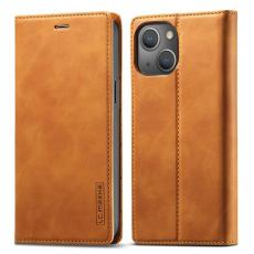 LC.imeeke - LC.IMEEKE iPhone 14 Plus Pl&aring;nboksfodral Konstl&auml;der - Brun
