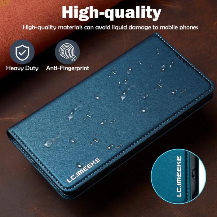 LC.imeeke - LC.IMEEKE L1 Series Samsung Galaxy A53 5G Plånboksfodral Konstläder - Blå