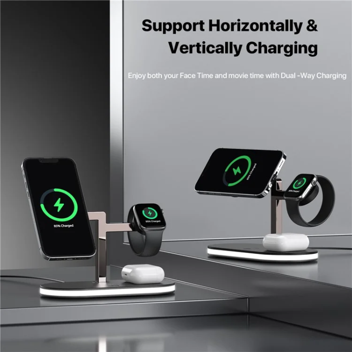 OEM - 3in1 MagSafe Trådlös Laddare iPhone, Apple Watch, Airpods