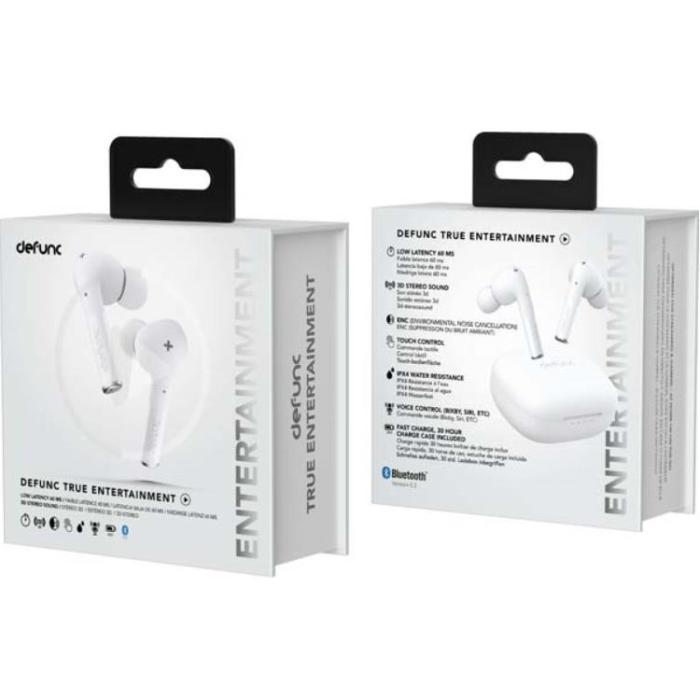 DeFunc - Defunc In-Ear Hörlurar Trådlösa Bluetooth True Entertainment - Vit
