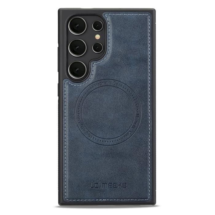 LC.imeeke - LC.IMEEKE Samsung Galaxy S25 Ultra Fodral KonstLäder - Blå