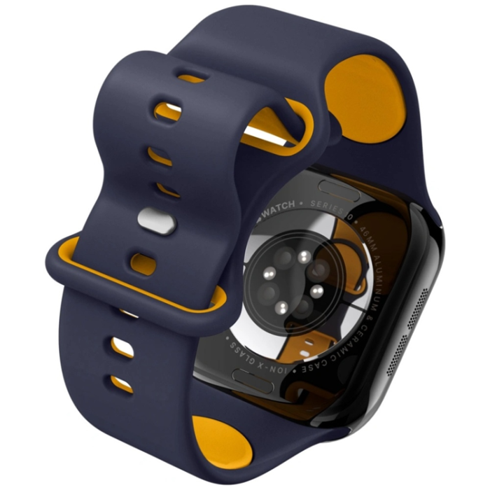 Spigen - Spigen Apple Watch (44/45/46/49) Armband Nano Pop - Marinblå