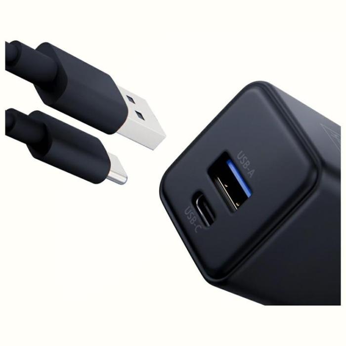 3MK - 3MK Snabbladdare 20W 1xUSB-A 1XUSB-C PD QC4 Hyper GaN - Svart