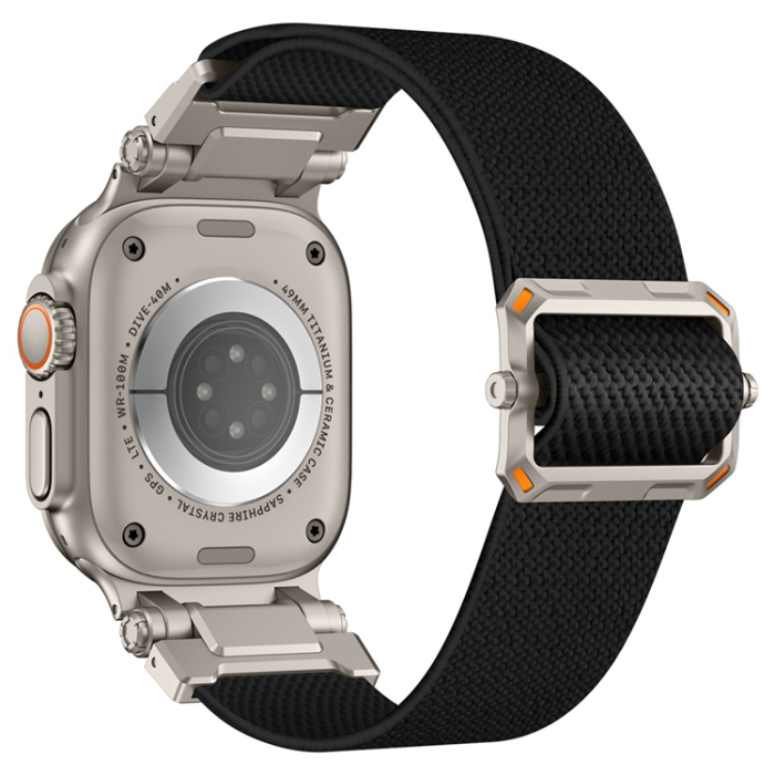 A-One Brand - Apple Watch 42/44/45/46/49mm Armband Nylon - Svart