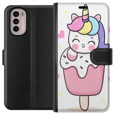 Gustaf - Pl&aring;nboksfodral till Motorola Moto G31 med Glad enh&ouml;rning