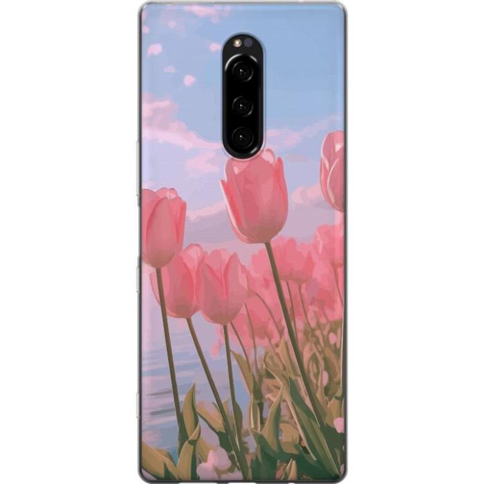 iSecrets - Mobilskal till Sony Xperia 1 med Rosa Tulpaner