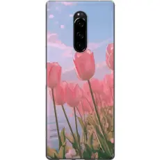 Gustaf - Mobilskal till Sony Xperia 1 med Rosa Tulpaner