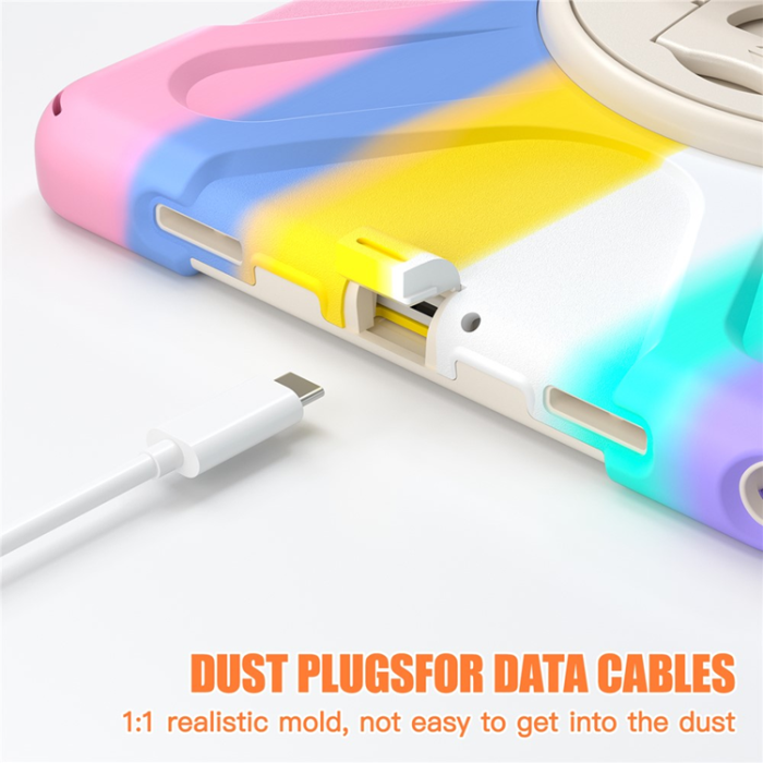 A-One Brand - Galaxy Tab A9 Plus Mobilskal Silikon Rotary Kickstand