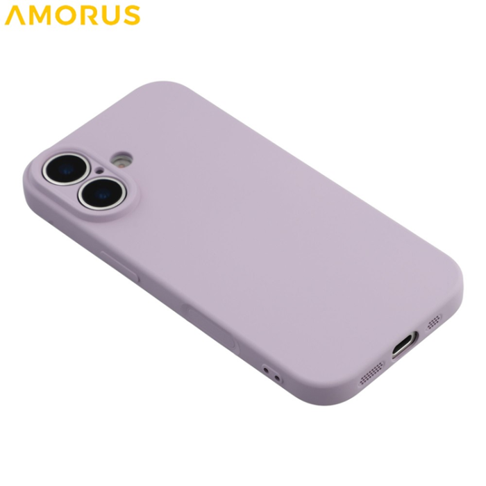 Amorus - AMORUS iPhone 17 Mobilskal Precise Cutouts TPU Fiber - Lila