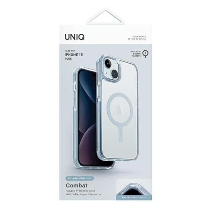 UNIQ - UNIQ iPhone 15/14 Plus Mobilskal Magsafe Combat - Ljusblå