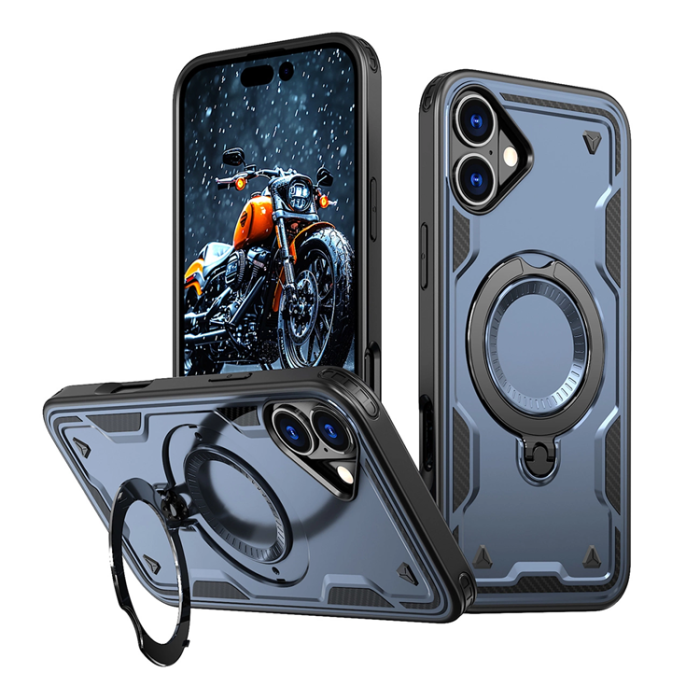 OEM - iPhone 16 Mobilskal MagSafe Hybrid Armor Trendy - Blå