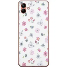Gustaf - Mobilskal till Samsung Galaxy A04 med Blommor och fj&auml;rillar