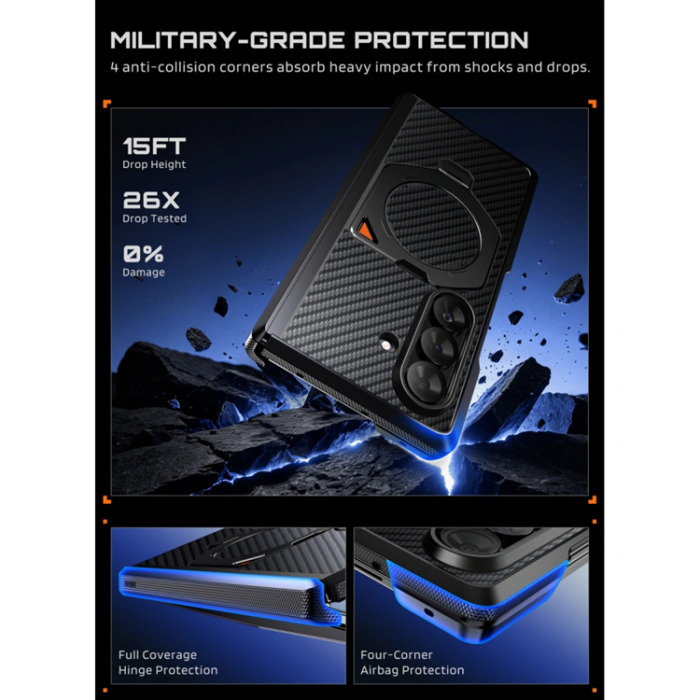 SupCase - SupCase Mobilskal För Galaxy Z Fold 8 Ultra MagSafe UB Aero 2-Set - Svart