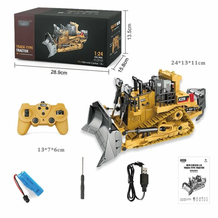 OEM - Crawler Typ Bulldozer Fjärrkontroll Bil med ljudljus 1031