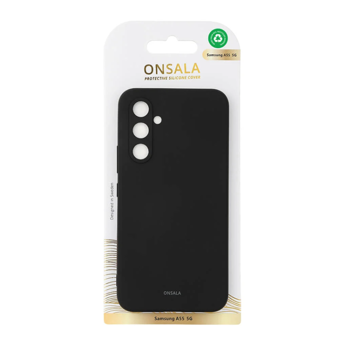 Onsala - Onsala Galaxy A55 5G Mobilskal Silikonkänsla - Svart