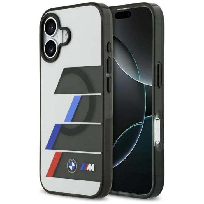 BMW - BMW iPhone 17 Mobilskal MagSafe Metal Tricolor Lines - Anthracite