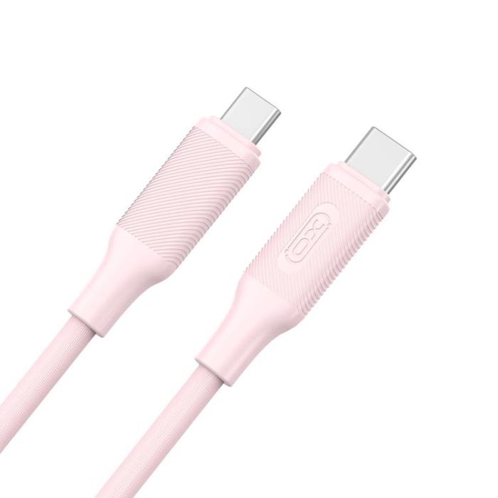 XO - XO USB-C Till USB-C 60W Kabel 1m PD Q265B - Rosa