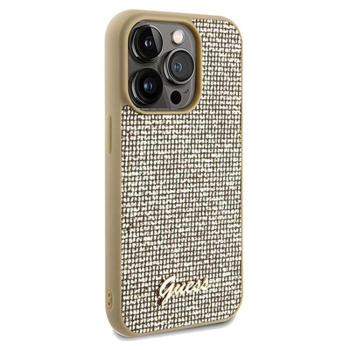 Guess - Guess iPhone 14 Pro Max Mobilskal Disco Script Metal - Guld