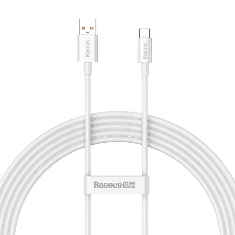 Baseus Superior USB-C till USB-A kabel 100W 480Mbps 2m - Vit | 3541 | AlltMobil