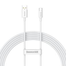 BASEUS - Baseus Superior USB-C till USB-A kabel 100W 480Mbps 2m - Vit