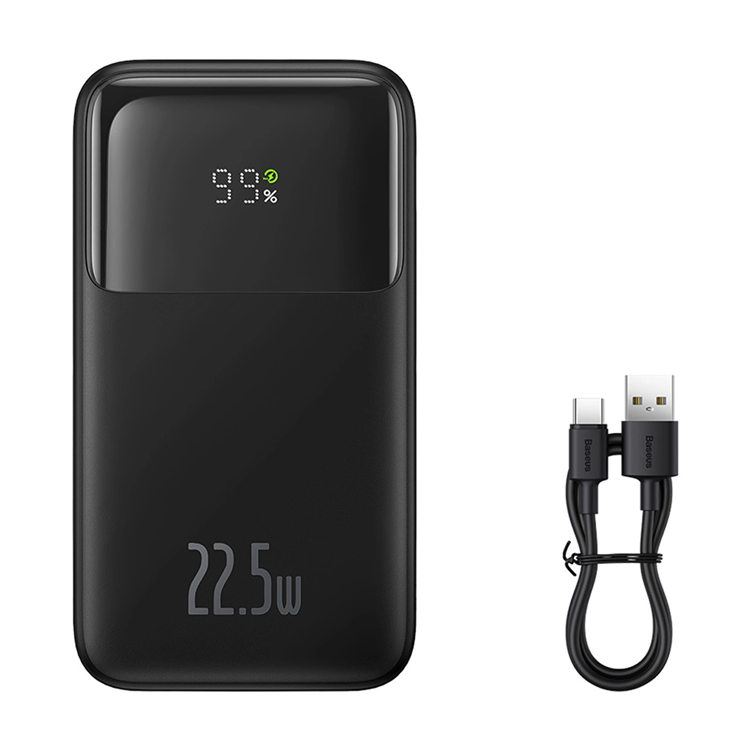 Baseus Powerbank med display 20000mAh 22.5W Comet Series - Svart | 505295 | AlltMobil