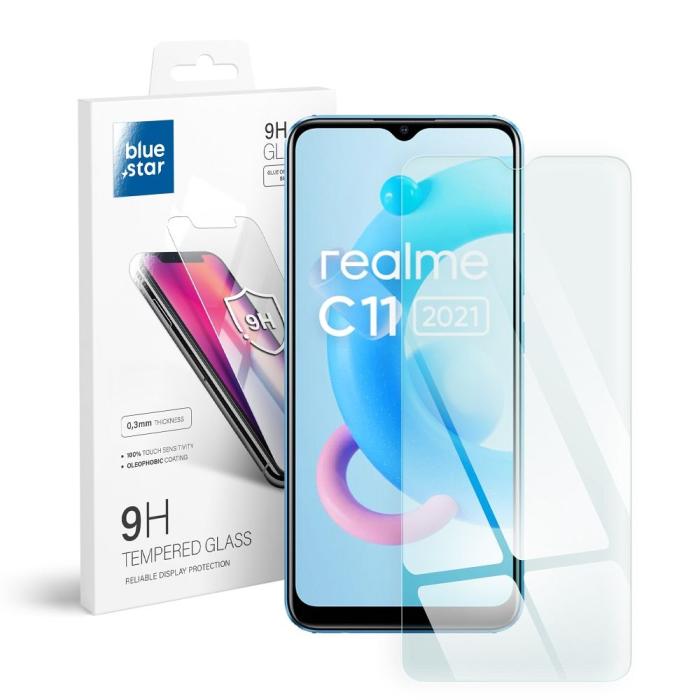 Blue Star - Blue Star Realme C11 (2021) Härdat Glas Skärmskydd