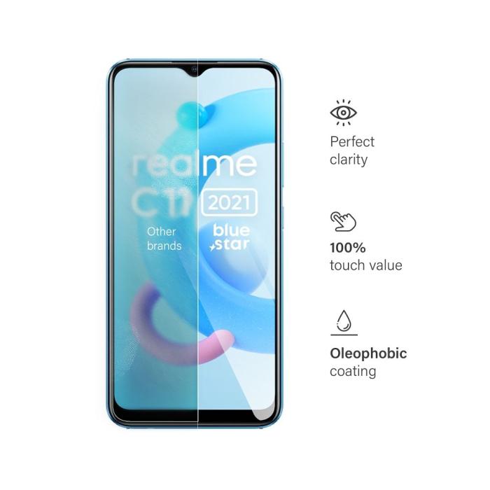 Blue Star - Blue Star Realme C11 (2021) Härdat Glas Skärmskydd