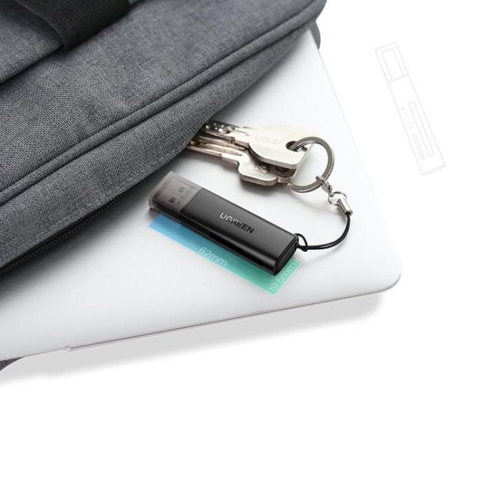 Ugreen - Ugreen kortläsare USB 3.0 SD/TF - Svart