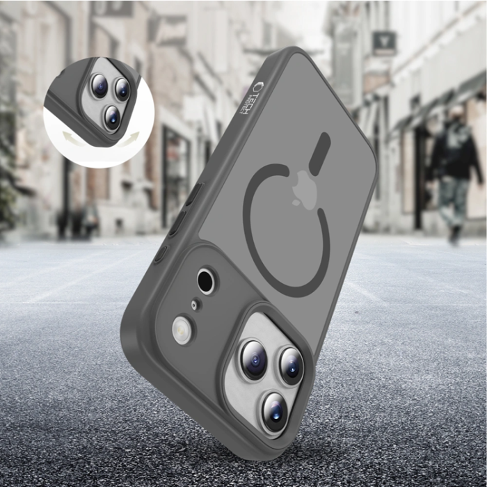 Tech-Protect - Tech-Protect iPhone 17 Pro Max Mobilskal Magsafe Matte - Crayon Grå