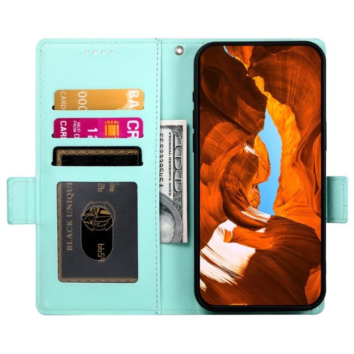 OEM - Samsung Galaxy S26 Fodral PU Läder Ställfodral - Mintgrön