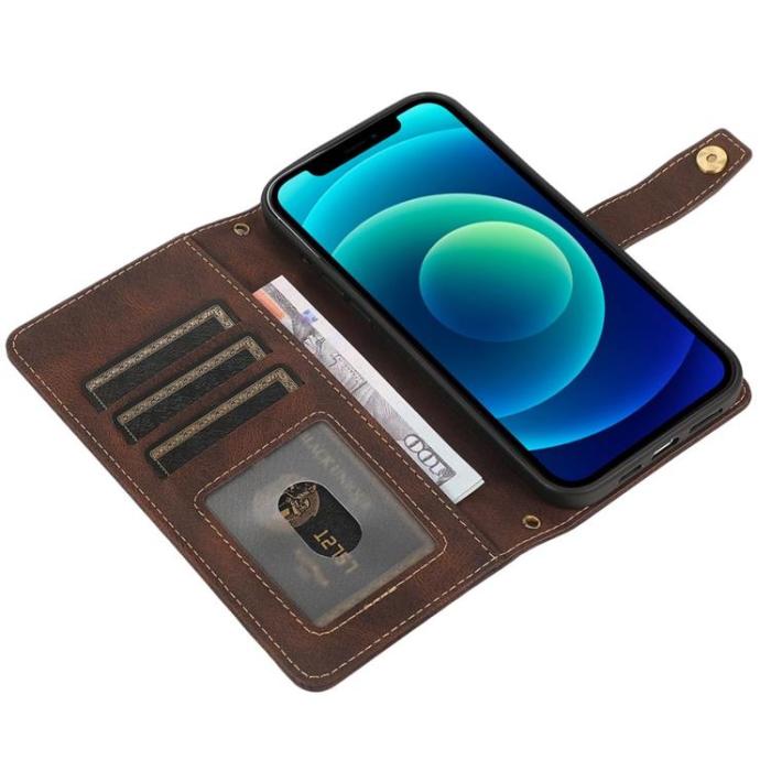 OEM - iPhone 14 Pro Plånboksfodral Flip - Coffee