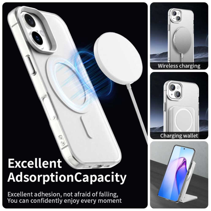 A-One Brand - iPhone 17 Mobilskal MagSafe Anti Drop Hybrid - Vit