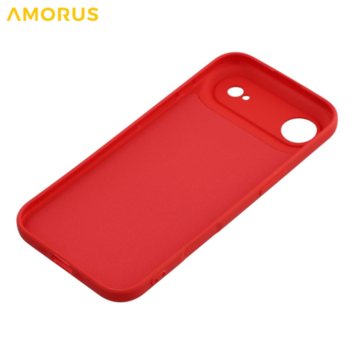 Amorus - AMORUS iPhone Air Mobilskal Precise Cutouts TPU Fiber - Röd