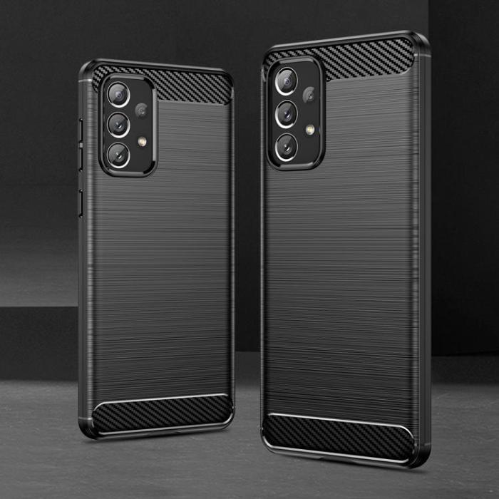 OEM - Carbon Galaxy A73 Skal Flexible - Svart