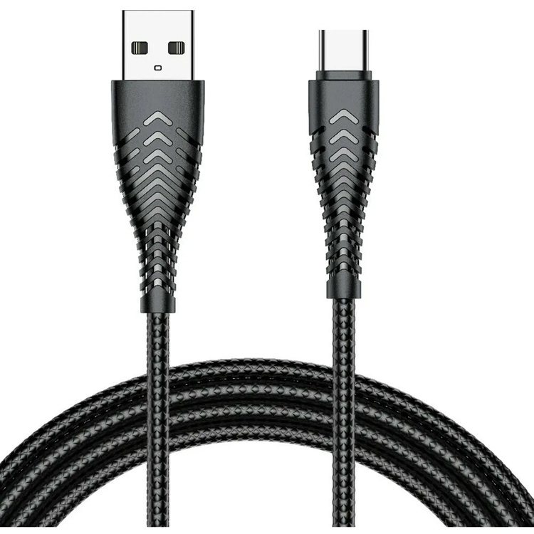 Veger USB-C till USB-A kabel 1.2m 2.4A - Svart | 3541 | AlltMobil