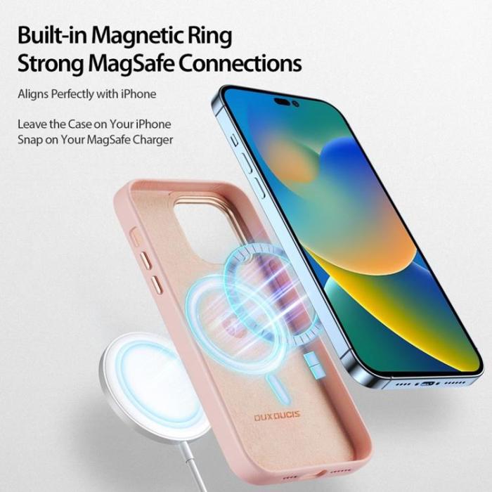 Dux Ducis - Dux Ducis iPhone 14 Pro Max Skal MagSafe Grit - Rosa