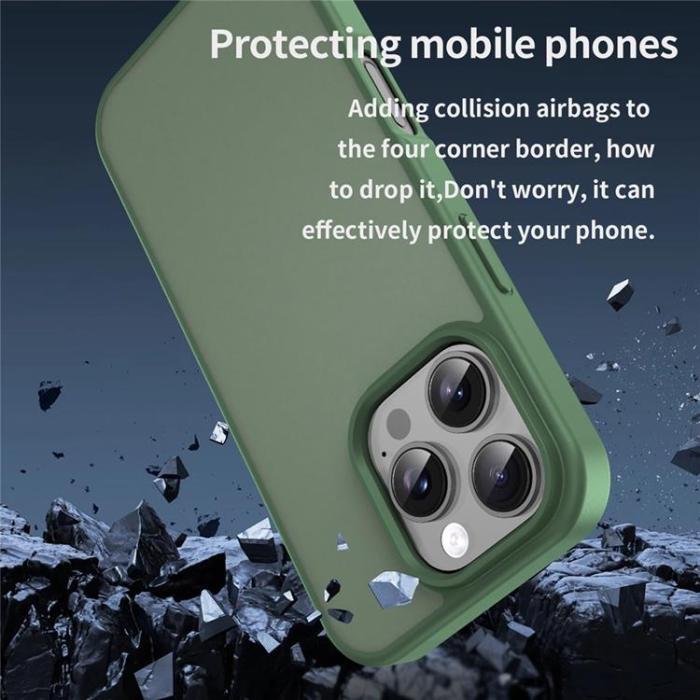 A-One Brand - iPhone 16 Pro Max Mobilskal Skin Touch Matte - Olivgrön