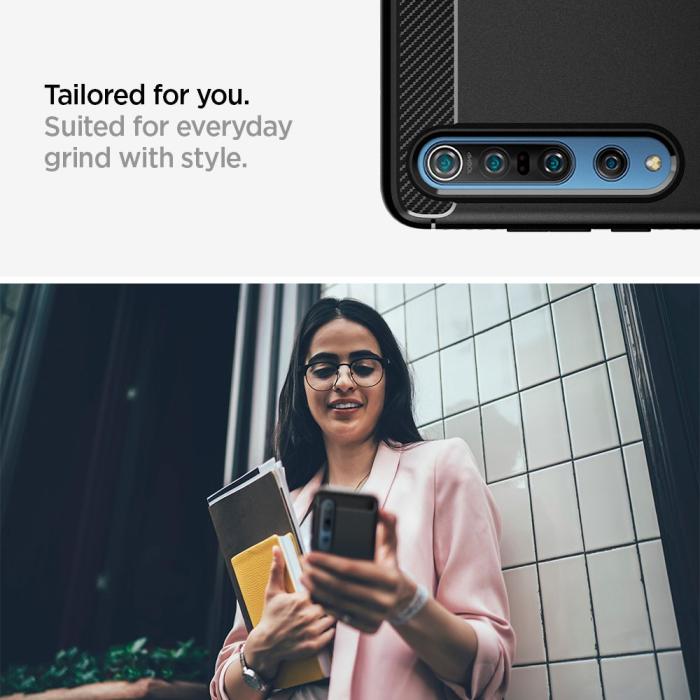 UTGATT5 - SPIGEN Rugged Armor Xiaomi Mi 10/Mi 10 Pro Matte Black