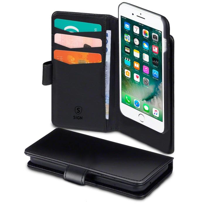 UTGATT1 - SiGN Plånboksfodral 2-in-1 för iPhone 7/8/SE (2020/2022) - Svart