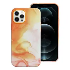 OEM - iPhone 12 Pro Magsafe Skal Läder - Orange Splash