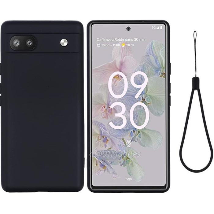 A-One Brand - Google Pixel 6a Skal Liquid Silicone - Svart