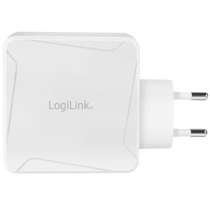 LogiLink - LOGILINK PD USB-Väggladdare 1 x USB-C/1 x USB-A 100W GaN