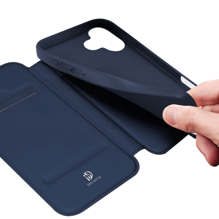 Dux Ducis - Dux Ducis iPhone 17 Plånboksfodral Skin Pro Läder - Blå