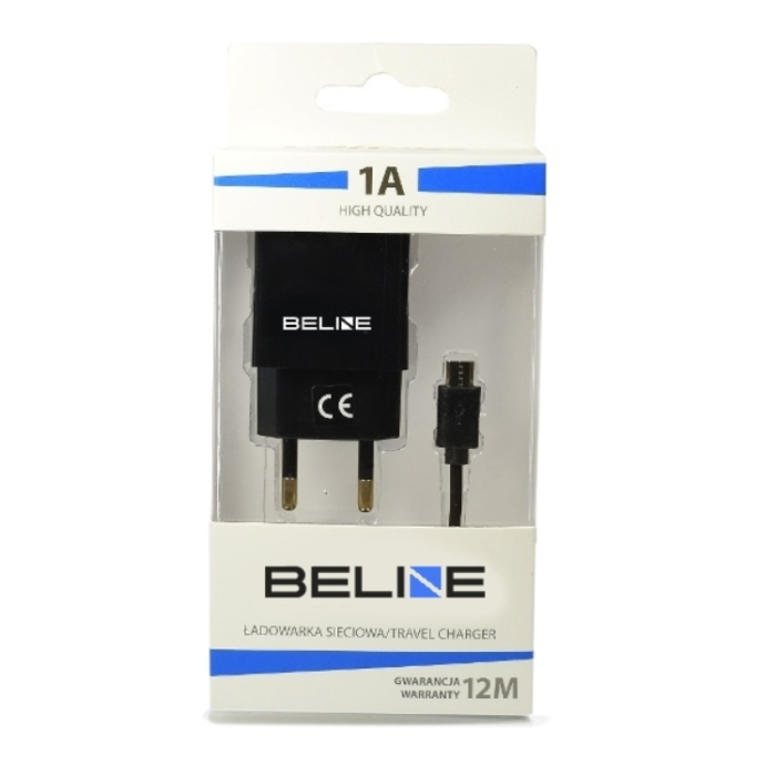 Beline - Beline Väggladdare USB-A Med Micro-USB Kabel - Svart