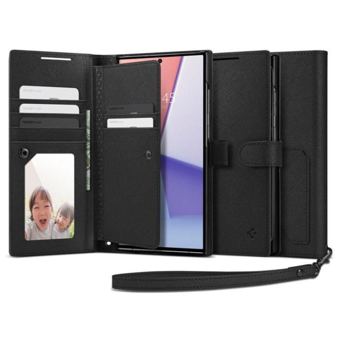 UTGATT - Spigen Galaxy S23 Plus Plånboksfodral S Plus - Svart