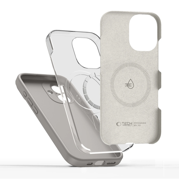 Tech-Protect - Tech-Protect iPhone 17 Mobilskal Magsafe Silikon - Stone Grå