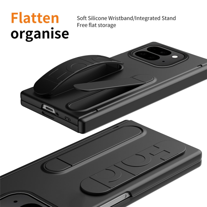 A-One Brand - Google Pixel 10 Pro Fold Mobilskal Wristband Kickstand - Svart